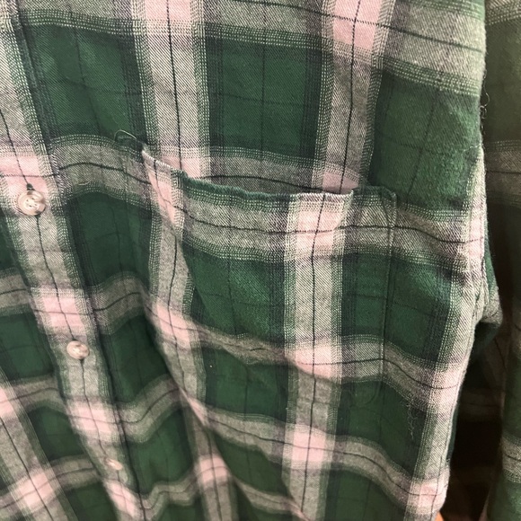 Cabela's Forest Green and White Plaid Shirt - Picture 2 of 5
